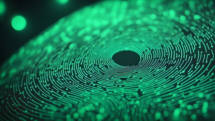 Wall Mural - A green circle with a hole in the middle