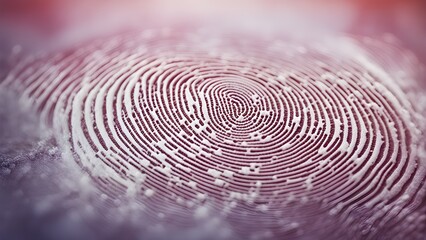 Wall Mural - A close up of a fingerprint with a red background