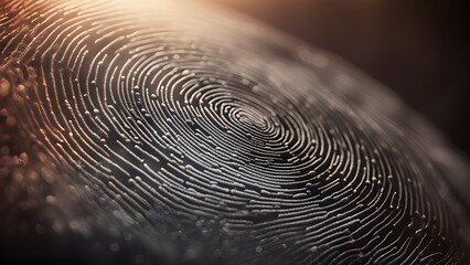 Wall Mural - A close up of a fingerprint with a blurry background