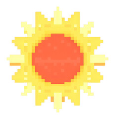 Sticker - PNG Sun pixel shape sky asteraceae.