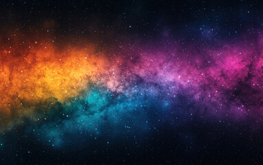 Wall Mural - mesmerizing image of a colorful galaxy with vibrant hues and countless stars spread across the deep 
