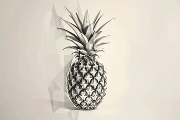 Wall Mural - Geometric Pineapple Illustration