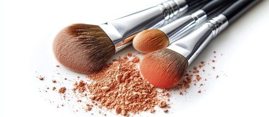 Makeup Brushes with Powder Spill