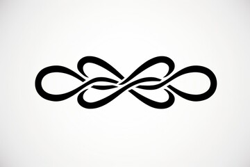 sleek infinity symbol tattoo design
