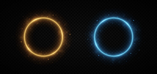 Wall Mural - set of sparkling frames with shiny particles. glowing swirl particles. luxury sparkling frame.