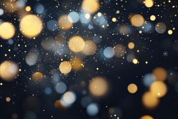 Shimmering gold and silver lights with a bokeh finish for new year’s festivities and a blank space for your text. Cheerful abstract background for the celebration season