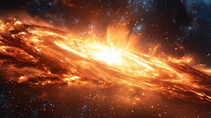 Wall Mural - spiral galaxy forming and evolving in deep space