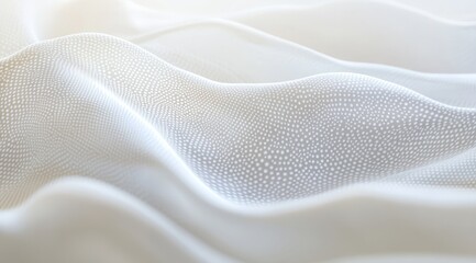 Sticker - A lightweight white fabric featuring soft waves and a delicate sheen that effortlessly mesmerizes the eye