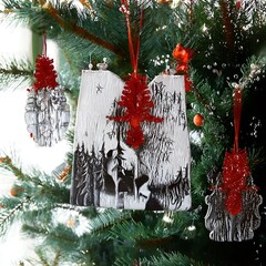 Wall Mural - christmas tree with decorations