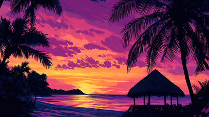 Sticker - colorful_sunset