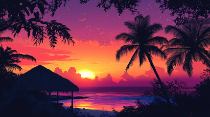 Sticker - colorful_sunset