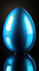 Wall Mural - blue easter egg  