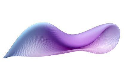 Poster - Abstract purple and blue 3D wave with thin lines.