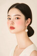 © sujeong - Graceful Portrait of a Young Woman with Elegant Pearl Earrings