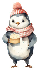 Poster - PNG Penguin penguin snowman winter.