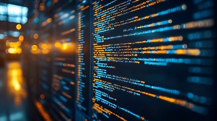 Intricate Web of Digital Code and Data Patterns