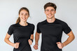 © sujeong - Fit Young Couple Smiling While Running Together for Fitness and Health