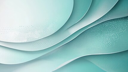 Aufkleber - Soft turquoise waves create a serene backdrop with layered textures and gentle light reflections, evoking a calming and modern aesthetic