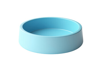 Blue pet bowl with minimalist design, suitable for feeding cats or dogs. Perfect for pet care essentials and feeding supplies.