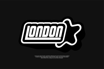 Wall Mural - london y2k streetwear template for modern design clothing	