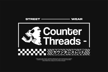 Sticker - counter streetwear template for modern design clothing	