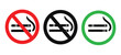 © Muhammad Tayyab - No smoking sign, no smoking signs in editable styles, Two different colored no smoking signs icons and one for smoking is allowed here
