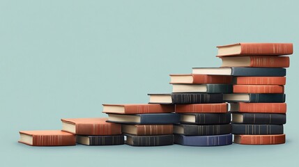 Wall Mural - An illustration showing the importance of financial education with visuals of books online courses and mentorship opportunities Stock Photo with copy space