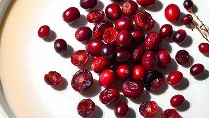 Dried beans on a white background