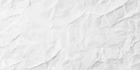 Wall Mural -  White crumpled paper texture background 