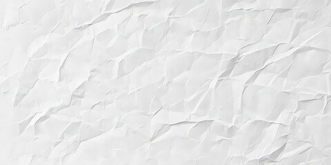 Wall Mural -  White crumpled paper texture background 