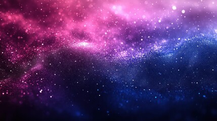 Wall Mural - Abstract colorful stars and nebula wallpaper on dark space background with colorful bokeh effect.