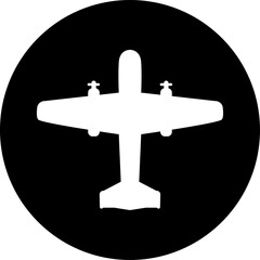 Poster - Plane icon isolated on white background. Airplane symbol in flat style. Airplane icon vector. Flight transport symbol. Travel illustration. Vector 