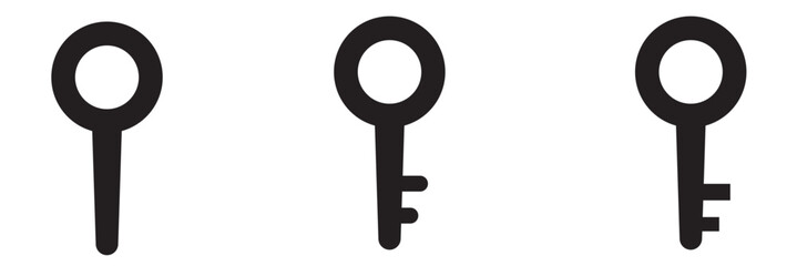 Wall Mural - key icon set. key vector icon. key symbol