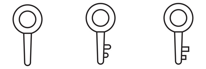 Wall Mural - key icon set. key vector icon. key symbol