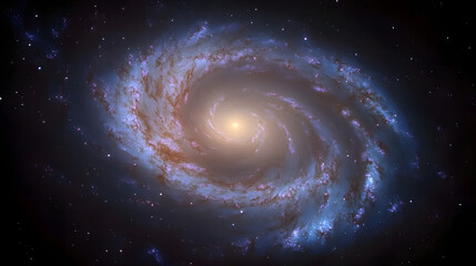 Sticker - a spiral in the center of a dark galaxy,