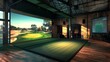 © VK Studio - An indoor golf simulation room with a virtual green, showcasing modern technology merging with sports.