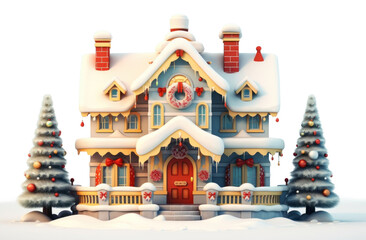 Wall Mural - PNG Christmas representation confectionery architecture