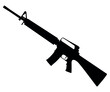 © Олександр Стаднік - vector icon of the M-16 assault rifle isolated on white background