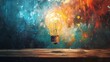 © Handz - Illuminated Lightbulb Against a Painted Background