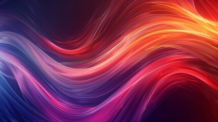 Sticker - Colorful abstract swirls of light blending in purple, red, and orange tones at night