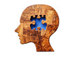 © Cristian - a wooden head with a puzzle piece cut out
