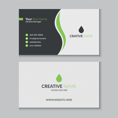 minimalist business card template design and corporate visiting card