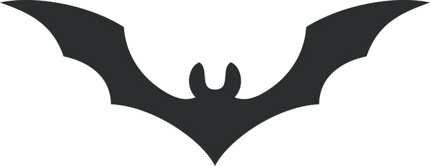 Wall Mural - Bat black silhouette. Horror winged animal icon