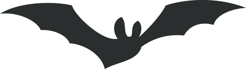 Wall Mural - Bat stencil. Black animal silhouette. Flying creature