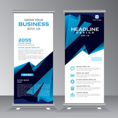 Wall Mural - abstract business marketing roll up banner design, corporate rollup banner, standee banner template 