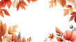 © khunnapat - Autumn leaves frame a black background, perfect for adding text or designs.