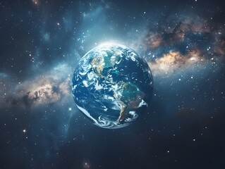 Wall Mural - captivating celestial globe earth surrounded by cosmic constellations and celestial bodies