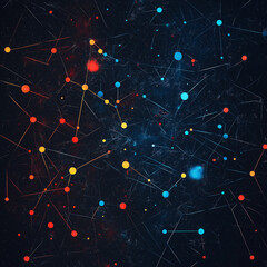 Wall Mural - a bright orange star is surrounded by a dark blue background