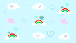 © Purnama - cute background of cute clouds and rainbow