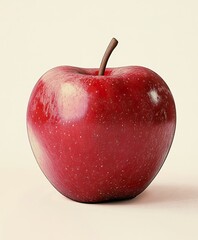 Wall Mural - A simple apple with solid color and background